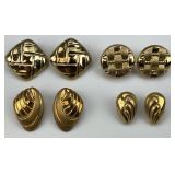 4 Pairs of Vintage 14KT Gold Earrings.