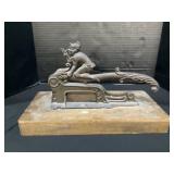 Mounted Cast Iron Tobacco Cutter.