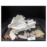 Blue Ridge Coral, Stones, Love Spoon.