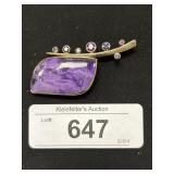 Amethyst & Gemstone Pendant.