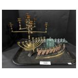 Assortment Of Menorahs.