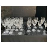 18 Crystal Wine Glasses.