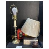 Table Lamp, Polaroid Camera & Flash, Argoflex.