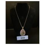 Sterling Silver Queen Jasper Necklace.