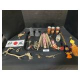 Woven Animals, Hindu Figurines, Shot Glasses.