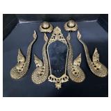 Lacquer Dragon Candle Holder & Parts.