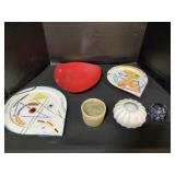 Antica Fornace Platters,  Blown Glass Paperweight.