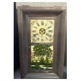 Reverse Painted Glass Jerome Shelf Clock.