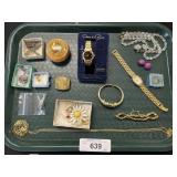 Sterling Silver Ring & Necklace, Costume Jewelry.