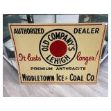 Rare Ice&Coal Advertising Sign.