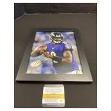 Framed Photo Of Lamar Jackson.