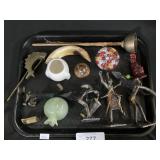 African& Brass HinduFigurines, Millsten, Jade.