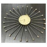 Artco 8 Day Art Deco Sunburst Clock.