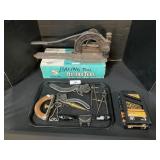 Cast Iron Tobacco Cutter, Baling Tool, Wrenches.