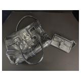 Black Leather Coach Purse W/Wallet.