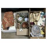 Planters, Flatware, Shawl, Vintage Clothes.