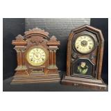2 Antique Mantel Clocks.