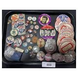 Vintage Button Pins, Elvis, Political, Special
