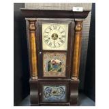 Reverse Painted E.N. Welch Shelf Clock.