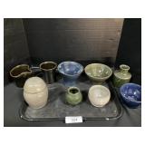 Hand Thrown Stoneware Pottery Vases & Bowls.
