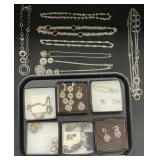 Sterling Silver Necklaces, Bracelets, Earrings.