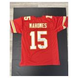 Autographed Patrick Mahomes Jersey.