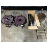 Japanese Planter Stands, Firkin, Braille.