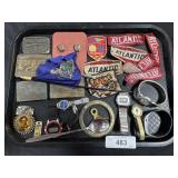 Gun Adv Belt Buckles, Menï¿½s Watches, Patches.