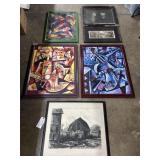 1937 Charcoal, Abstract Paintings, Portrait.