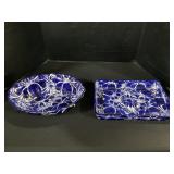 Handpainted Talavera Tray & Bowl.