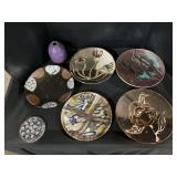 Handmade Stoneware Bowls, Floral Frog, Vase.