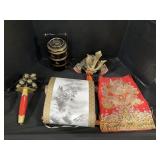 Suzu Bells, Hanging Scroll, Cast Iron Samurai.