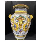 Italian Deruta Raffaellesco Umbrella Stand.