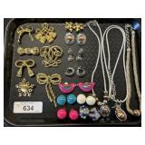 Brooches, Liz Claiborne Earrings & Necklaces.