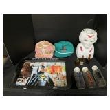 Batman Tray, Buck Rogers Bucket, Star Wars Hat.