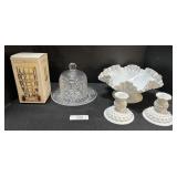 Waterford Crystal Dish, Hobnail Milk Glass.