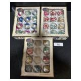 Vintage Santaï¿½s World Glass Christmas Ornaments.