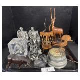 Various Animal Figures, Abe Lincoln Statues.