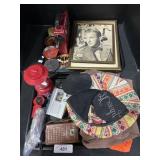 Coleman Clock, Motorcycle Shirt, Compasses.