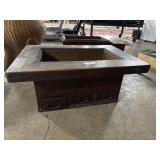 Antique Japanese Hibachi Table W/ Copper Insert.