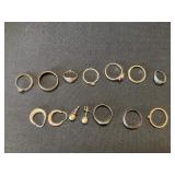 10K Gold Rings, Earrings.