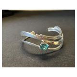 Sterling Silver & Topaz Bracelet.