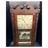 Reverse Painted Eli Terry Shelf Clock.