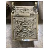 Brass Repousse Coal Bin & Supplies.