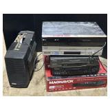 VCRs, DVD Recorder, Mustang Turntable.