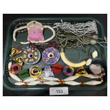 14k Gold Clasp Pearl Necklace, Costume Jewelry.