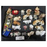 Various Cat & Hand Painted Christmas Ornaments.