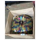 Unusual Stained Glass Lamp Shade.
