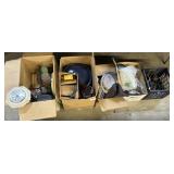 Oil Cans, Clocks, Enamelware Pot, Silver-Plate.