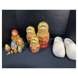 Russian Nesting Dolls, Wooden Clogs.